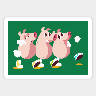 Three Little Pigs Magnet